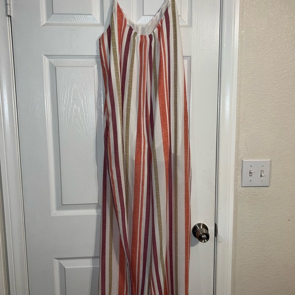 🍃🍁🍂 - Promesa Pretty Breezy Striped Jumpsuit Size L - Picture 1 of 8
